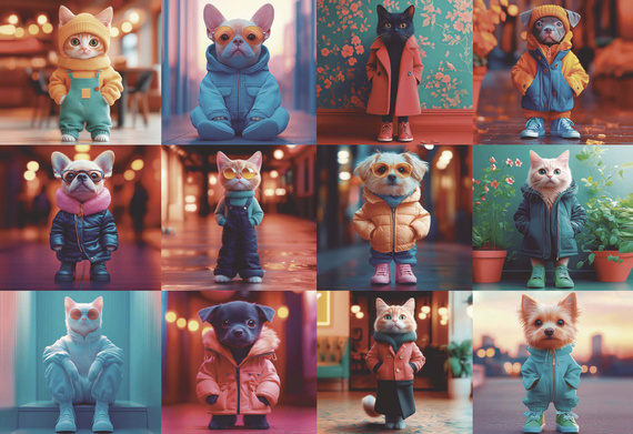 Puzzle 200 el. Moda wśród zwierząt