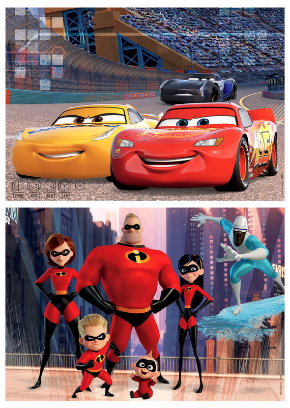 Puzzle 2 x 50 el. Auta / Iniemamocni (drewniane)