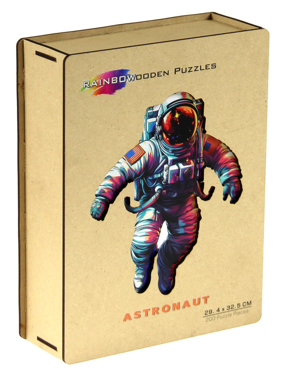Puzzle drewniane / kolorowe 200 el - Astronauta