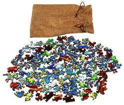 Puzzle drewniane / kolorowe 118 el. - Spinozaur