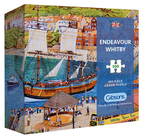 Puzzle 500 el. Statek Endeavour / Whitby / Anglia