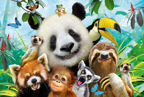 Puzzle 200 el. Wesołe zwierzaki