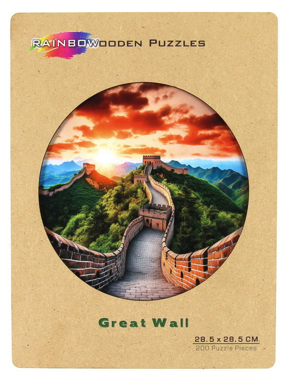 Puzzle drewniane / kolorowe 200 el. - Wielki Mur Chiński