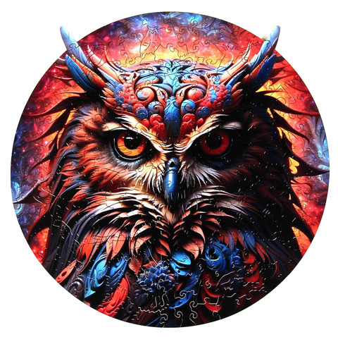 Puzzle drewniane / kolorowe 200 el. - Sowa 2