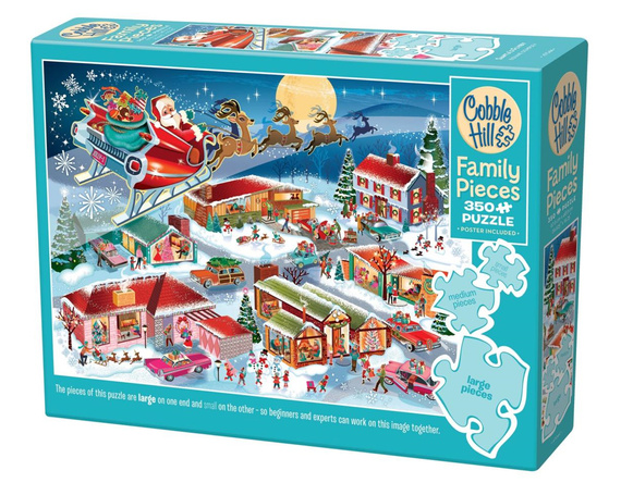 Puzzle 350 el. Przelot Świętego Mikołaja