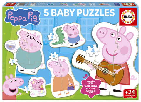 Puzzle 2-5 el. Świnka Peppa