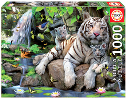 Puzzle 1000 el. Białe tygrysy bengalskie