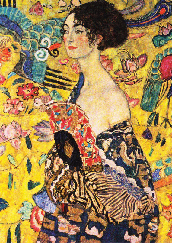Puzzle 1000 el. Dama z wachlarzem, Gustav Klimt