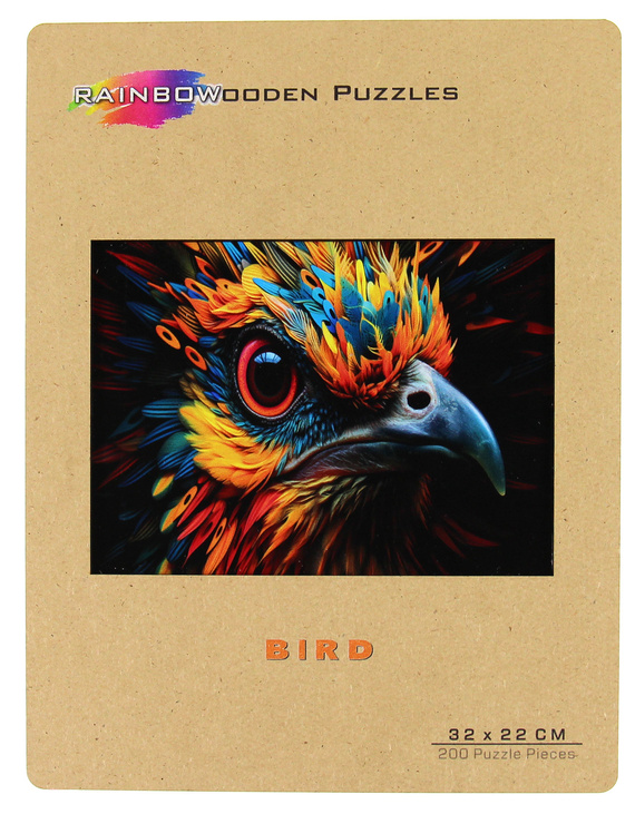 Puzzle drewniane / kolorowe 200 el. - Ptak