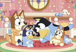 Puzzle 2 x 16 el. Blue (drewniane)