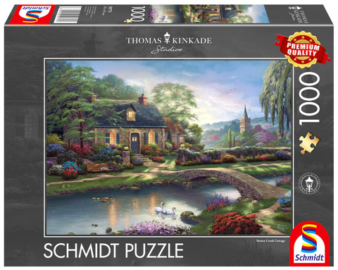 PQ Puzzle 1000 el. THOMAS KINKADE Domek nad strumykiem