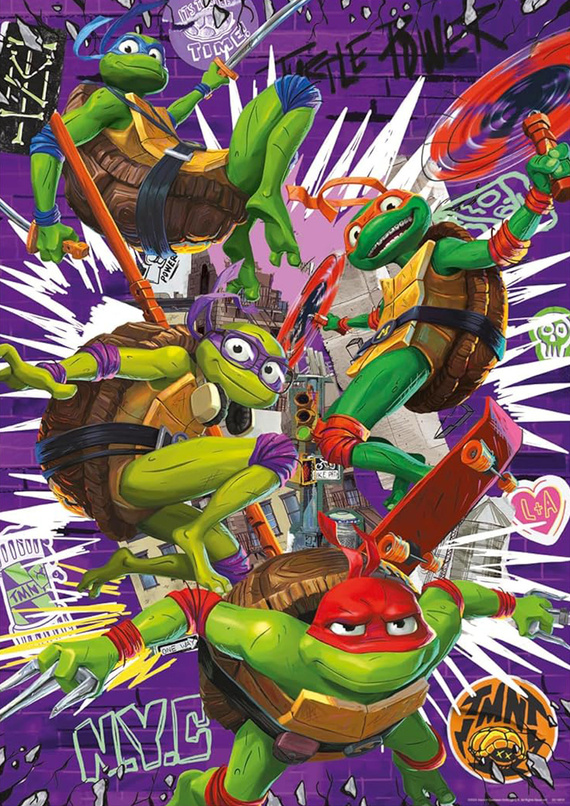 Puzzle 2 x 500 el. Wojownicze Żółwie Ninja