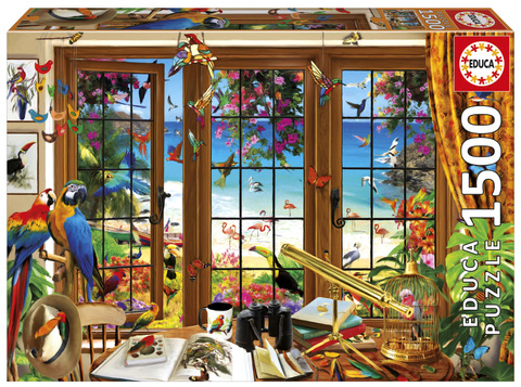 Puzzle 1500 el. Okno obserwatora ptaków