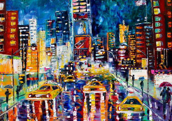 Puzzle 1000 el. Światła Nowego Jorku / USA