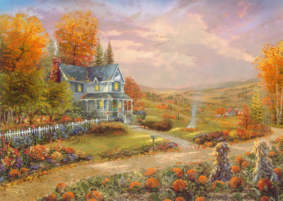 PQ Puzzle 500 el. THOMAS KINKADE Jesień w Apple Hill