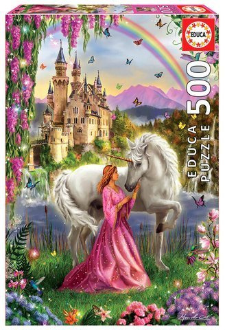 Puzzle 500 el. Wróżka i jednorożec