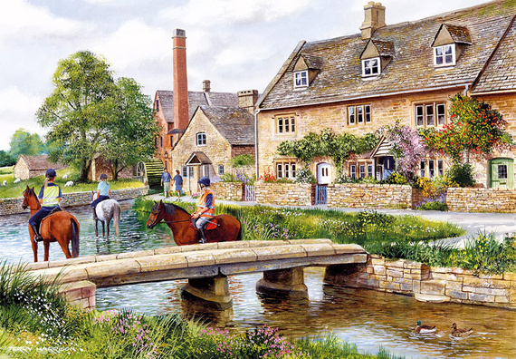 Puzzle 4 x 500 el. Spokojna woda