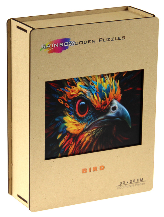 Puzzle drewniane / kolorowe 200 el. - Ptak