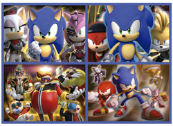 Puzzle 50 el. + 80 el. + 100 el. + 150 el. Sonic Prime (fluorescencyjne)