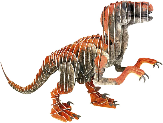 Puzzle 3D Dinozaury - Welociraptor 64 el.