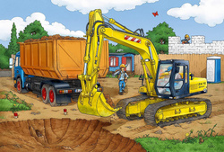 Puzzle 40 el. SIKU Koparka + zabawka