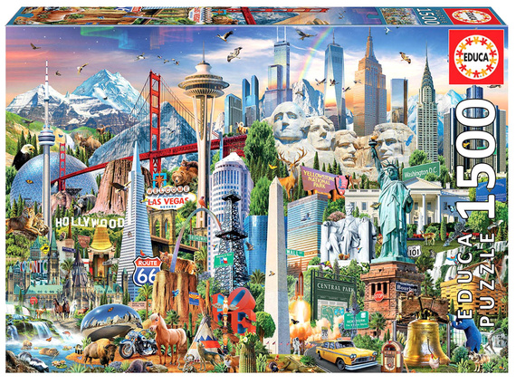 Puzzle 1500 el. Symbole Ameryki Północnej