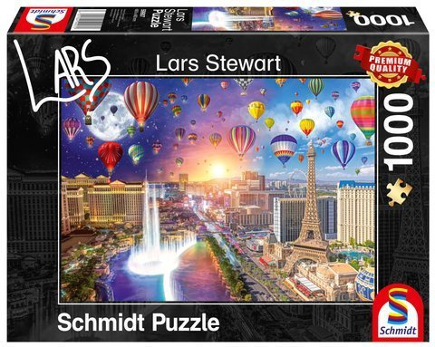PQ Puzzle 1000 el. LARS STEWART Las Vegas (Dzień / Noc)