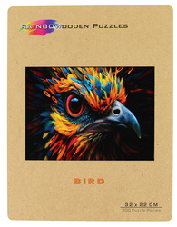 Puzzle drewniane / kolorowe 200 el. - Ptak