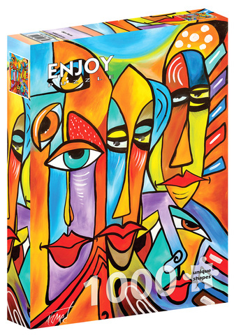 Puzzle 1000 el. Kolorowe twarze