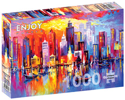 Puzzle 1000 el. Wieczór w Nowym Jorku / USA
