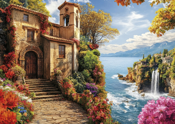 Puzzle 500 el. Willa nad morzem