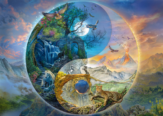 PQ Puzzle 1000 el. SILVIA CHRISTOPH Wszędzie góry (Yin & Yang)