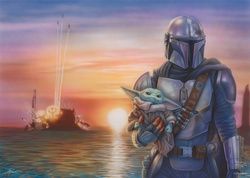 PQ Puzzle 1000 el. THOMAS KINKADE Nowy kierunek (Star Wars - The Mandalorian)