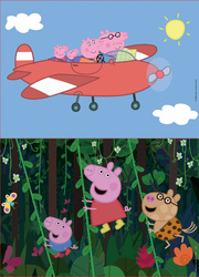 Puzzle 2 x 16 el. Świnka Peppa (drewniane)