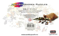 Puzzle drewniane / kolorowe 121 el. - Lew