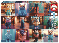 Puzzle 200 el. Moda wśród zwierząt