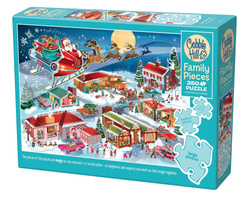 Puzzle 350 el. Przelot Świętego Mikołaja