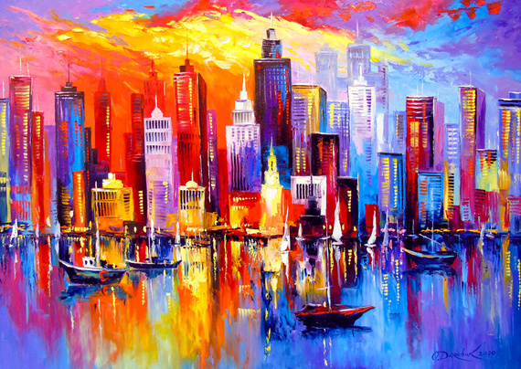 Puzzle 1000 el. Wieczór w Nowym Jorku / USA