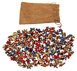 Puzzle drewniane / kolorowe 120 el. - Słoń