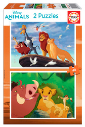 Puzzle 2 x 48 el. Król Lew