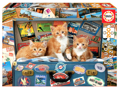 Puzzle 200 el. Kocięta ruszają w podróż