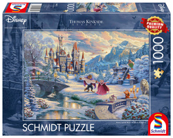 PQ Puzzle 1000 el. T. KINKADE Piękna i Bestia - Zimowe oczarowanie (Disney)