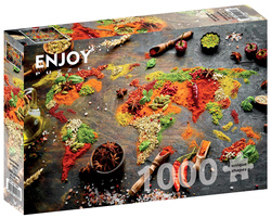 Puzzle 1000 el. Mapa świata z przypraw