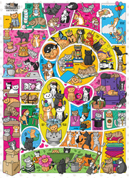 Puzzle 1000 el. Śmieszne koty