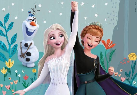 Puzzle 2 x 25 el. Kraina Lodu (drewniane)