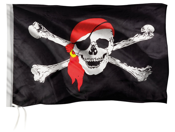 Puzzle 100 el. Zatoka piratów + flaga