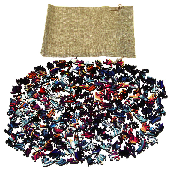 Puzzle drewniane / kolorowe 200 el - Astronauta