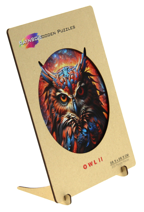 Puzzle drewniane / kolorowe 200 el. - Sowa 2