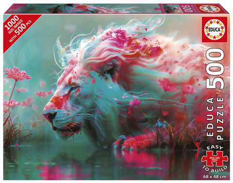 Puzzle 500 el. Król zwierząt