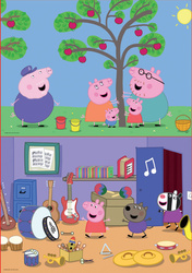 Puzzle 2 x 48 el. Świnka Peppa